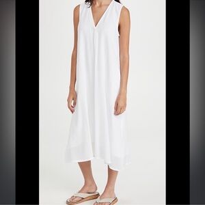 Vince Classic White V-Neck Dress